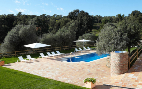 Pool area at slightly lower area from villa´s ground floor